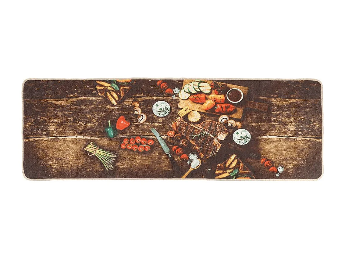 Tapis de cuisine multicolore 60x180 cm lavable antidérapant