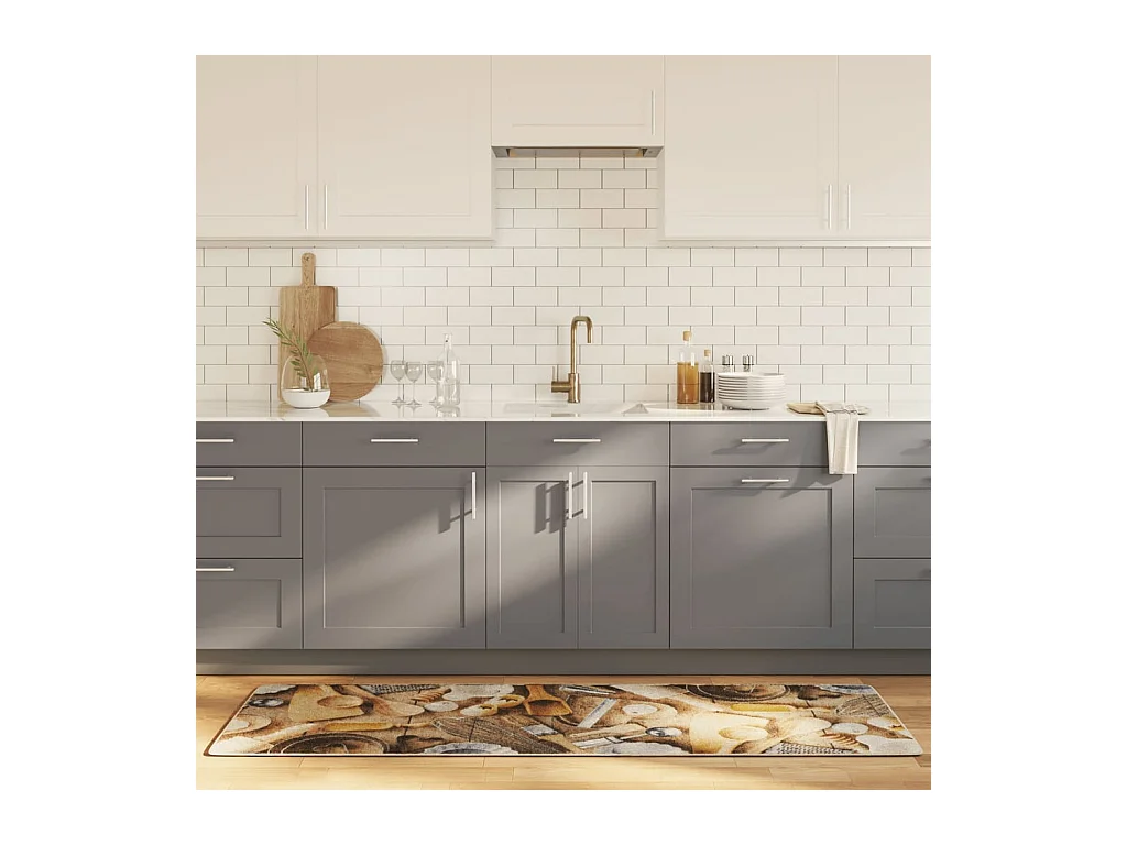 Tapis de cuisine multicolore 60x180 cm lavable antidérapant