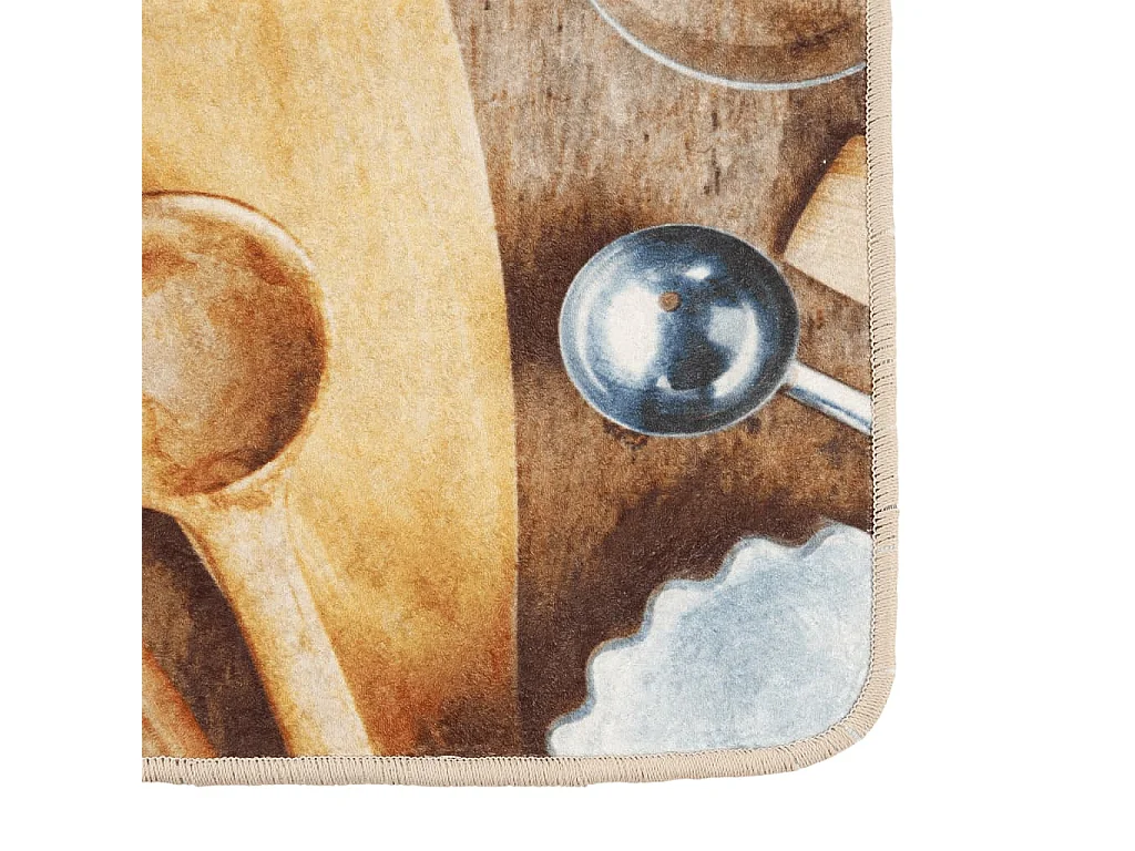 Tapete de cozinha lavável antiderrapante 60x180 cm multicor