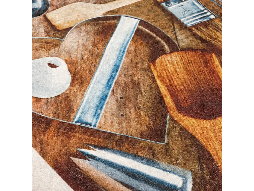 Tapete de cozinha lavável antiderrapante 60x180 cm multicor