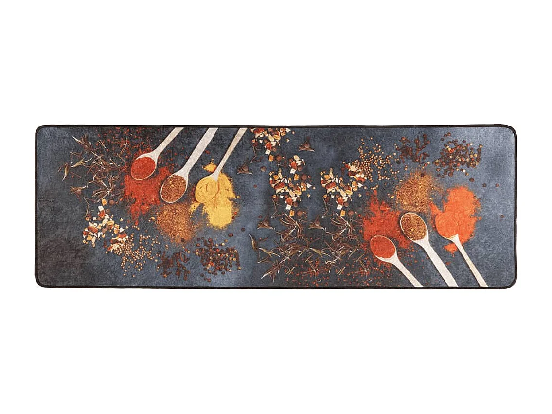 Tapete de cozinha lavável antiderrapante 60x180 cm multicor