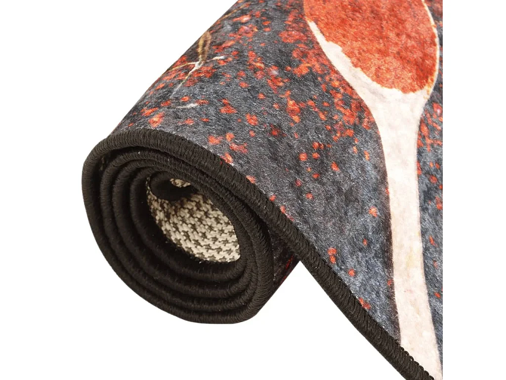 Tapete de cozinha lavável antiderrapante 60x180 cm multicor