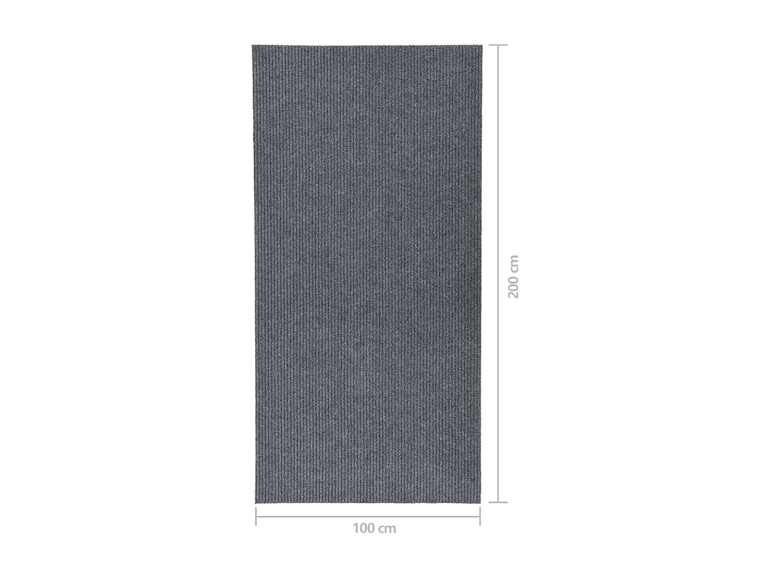 Alfombra de pasillo atrapa suciedad 100x200 cm gris