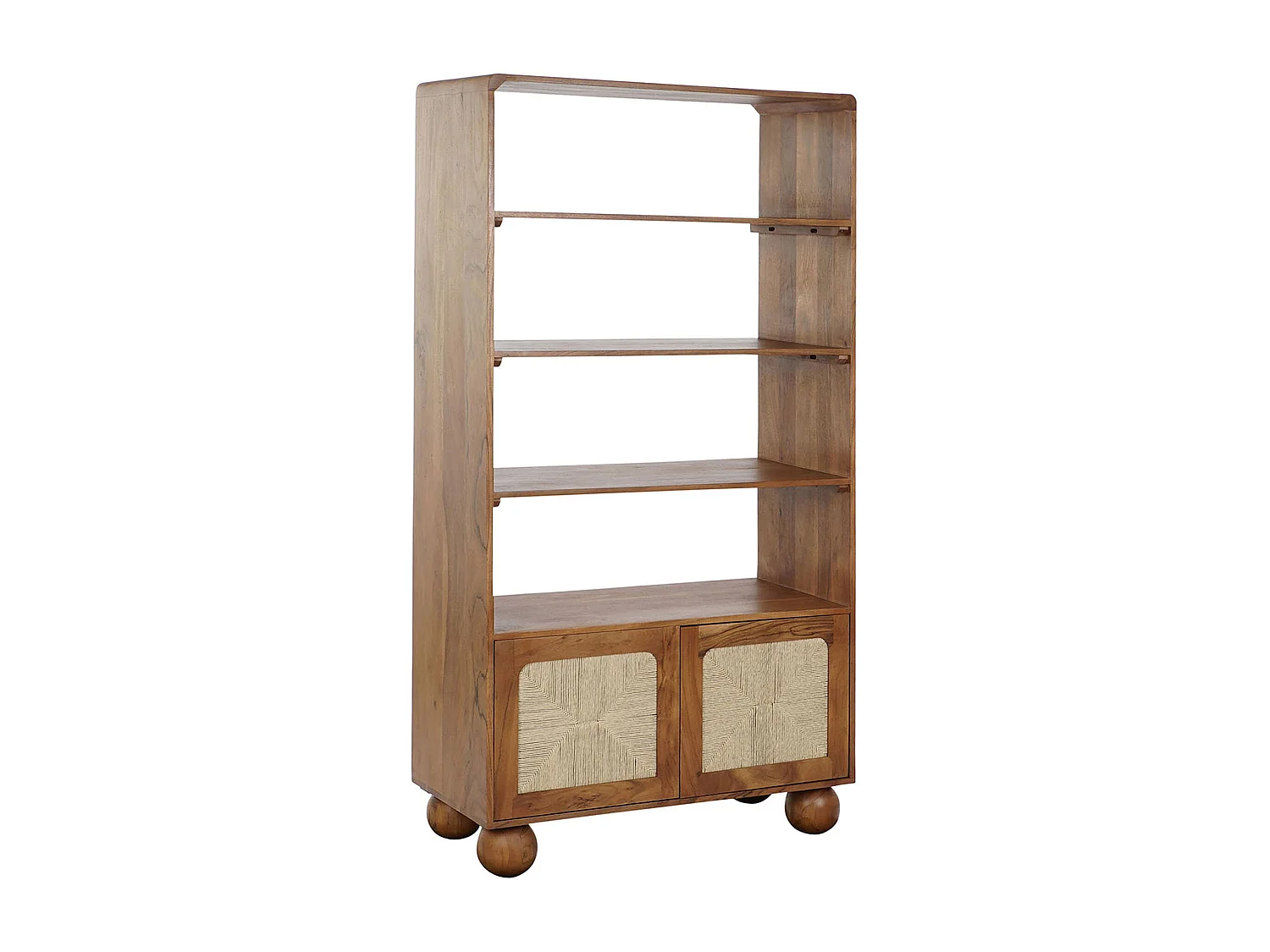 Etagère, bibliothèque en bois coloris naturel - longueur 90 x profondeur 40 x Hauteur 181 cm
