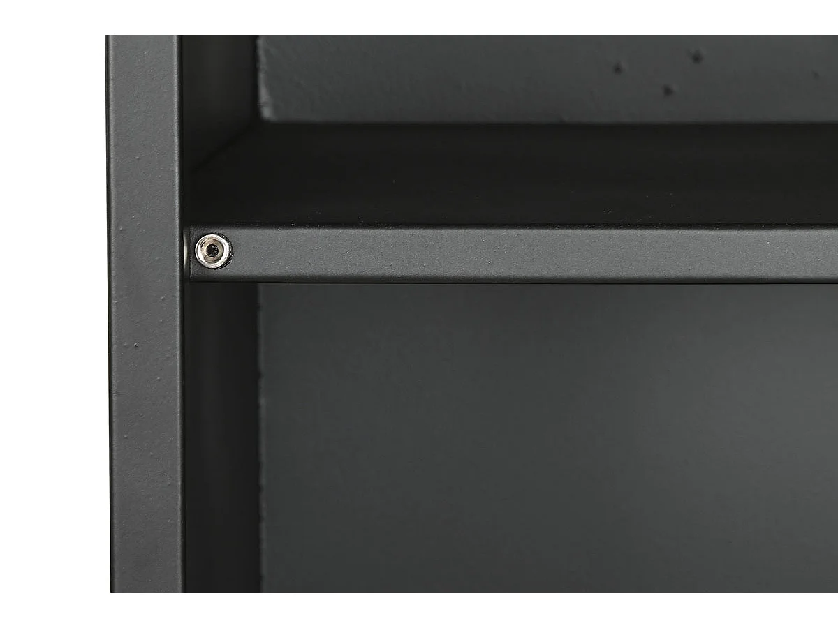 Etagère, meuble étagère en métal coloris noir - longueur 40 x profondeur 41 x Hauteur 180 cm