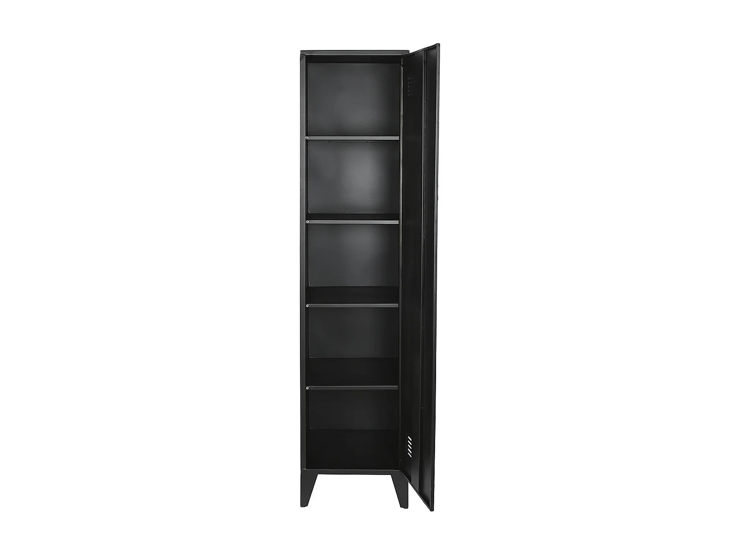 Etagère, meuble étagère en métal coloris noir - longueur 40 x profondeur 41 x Hauteur 180 cm