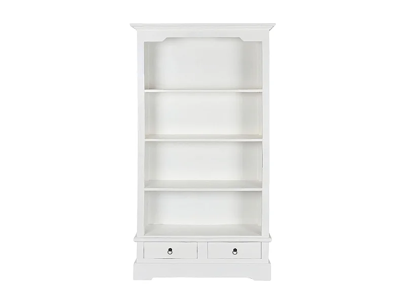 Etagère, meuble étagère en bois coloris blanc - longueur 97 x profondeur 34 x Hauteur 180 cm