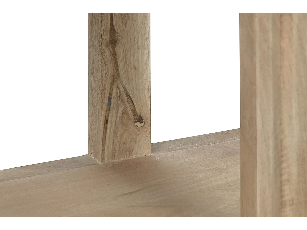 Etagère, meuble étagère en bois de manguier coloris naturel - longueur 160 x profondeur 30 x Hauteur 93 cm