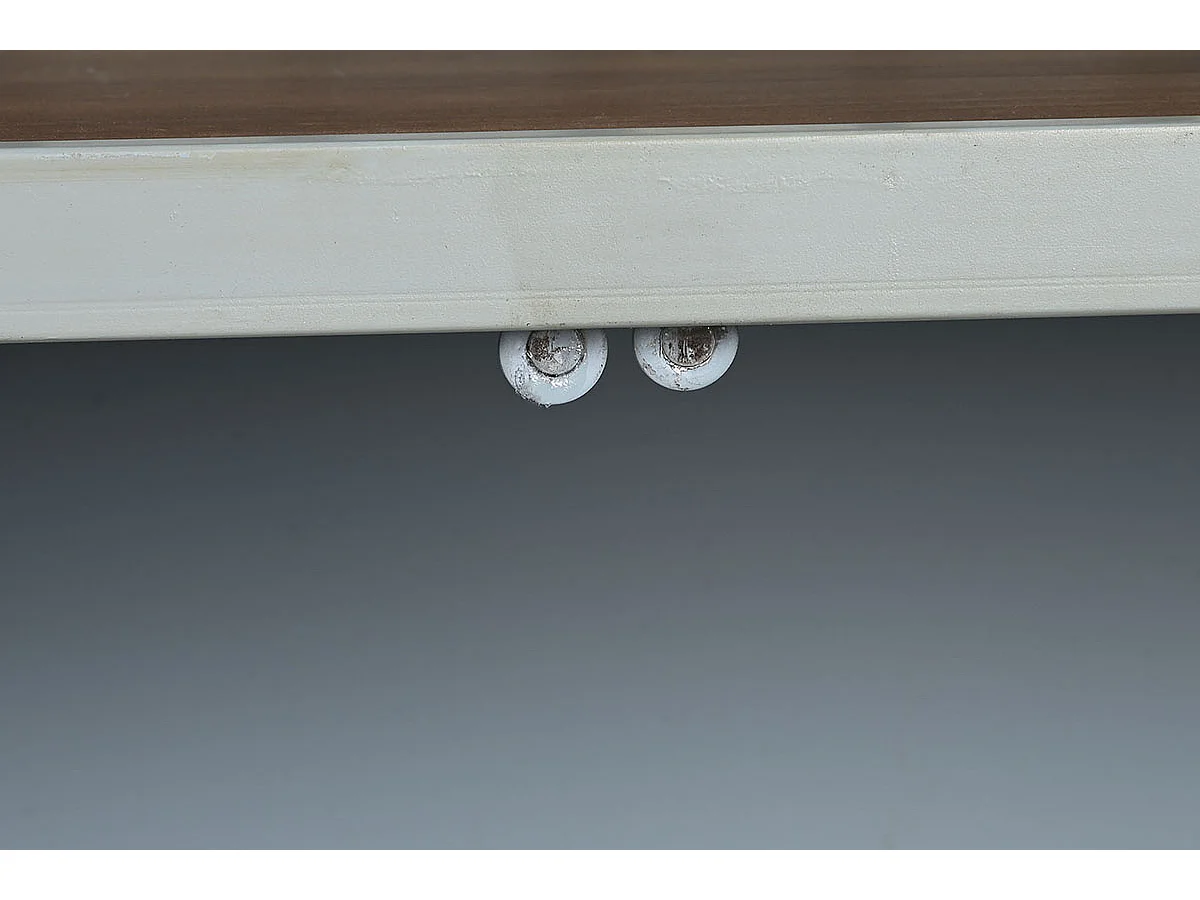 Etagère, meuble étagère en métal et bois coloris bleu -  longueur 87 x profondeur 44 x Hauteur 168 cm