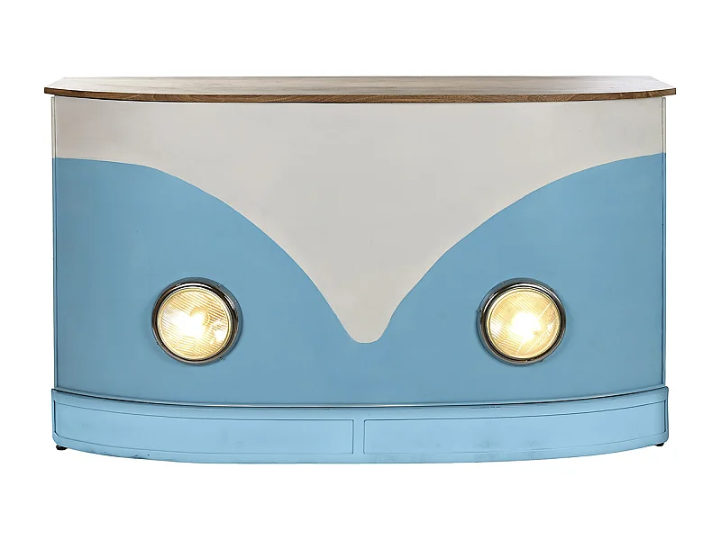 Meuble de bar, meuble de rangement en bois multicolore - longueur 157 x profondeur 52 x Hauteur 90 cm