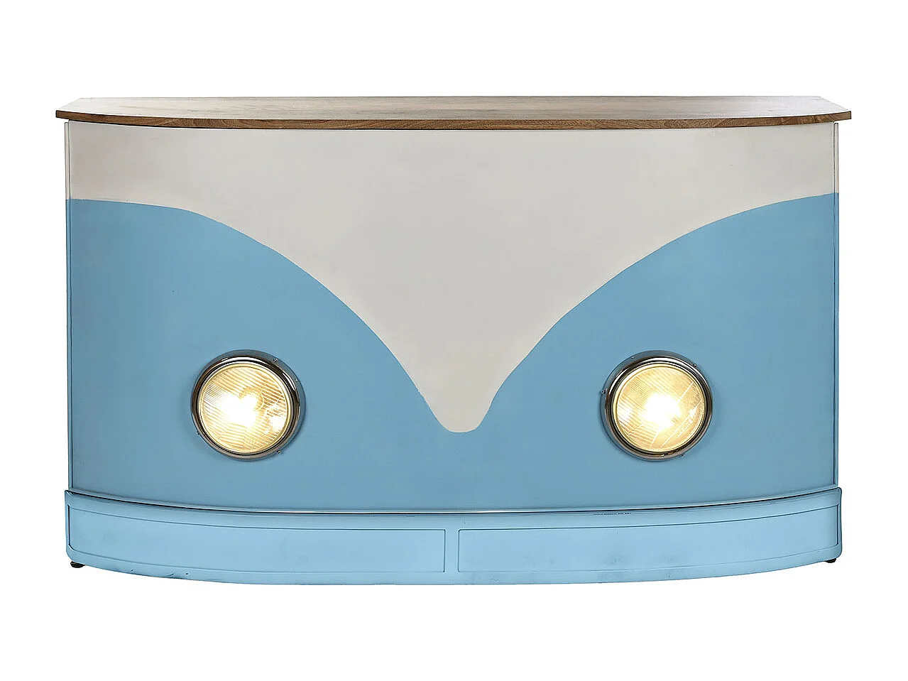 Meuble de bar, meuble de rangement en bois multicolore - longueur 157 x profondeur 52 x Hauteur 90 cm