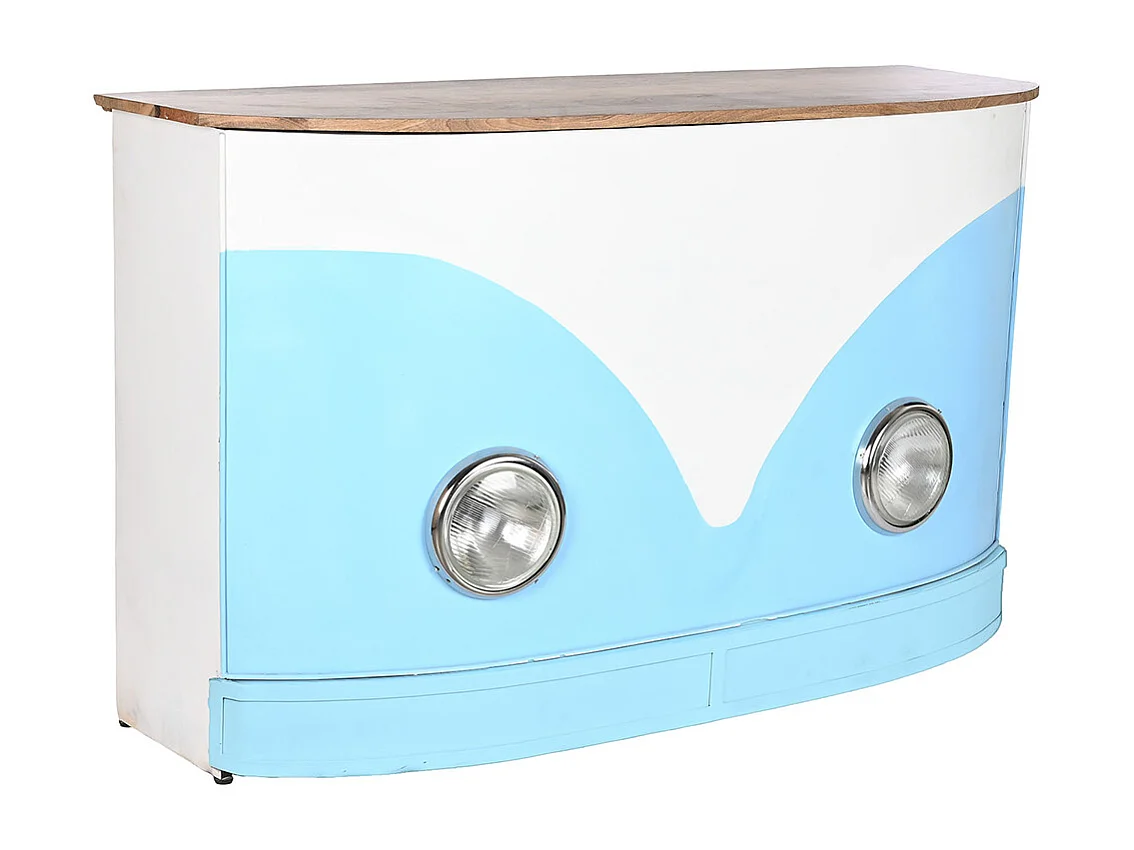 Meuble de bar, meuble de rangement en bois multicolore - longueur 157 x profondeur 52 x Hauteur 90 cm