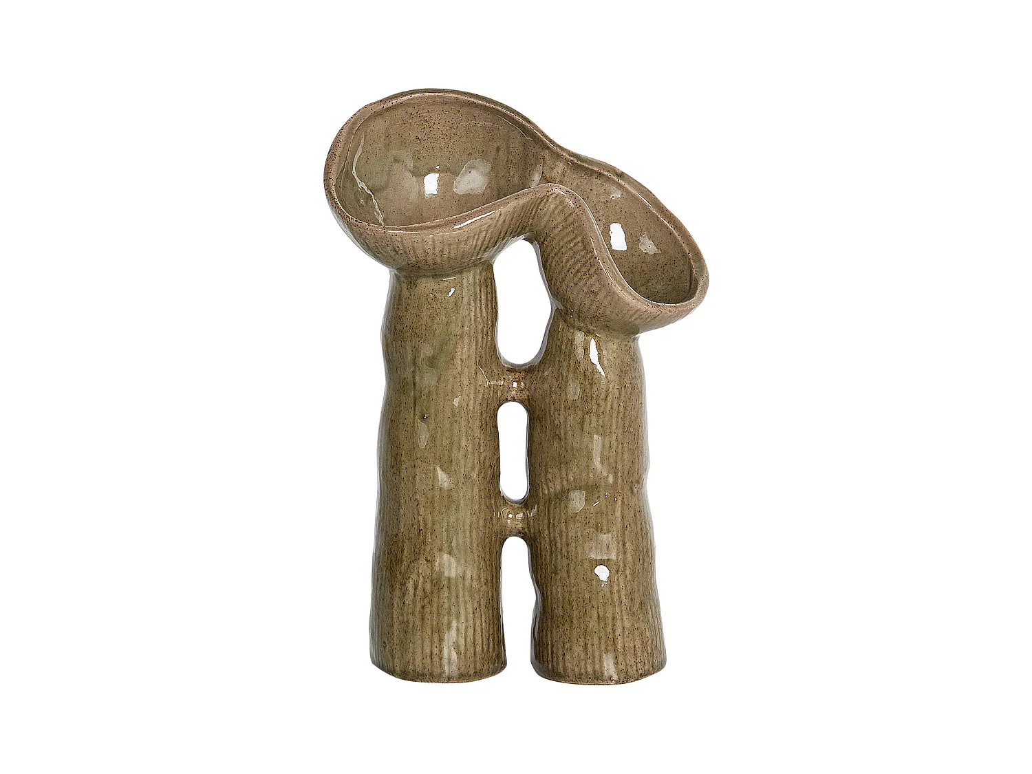 Jarrón para flores WATERPOPPY Gres 28 cm Verde