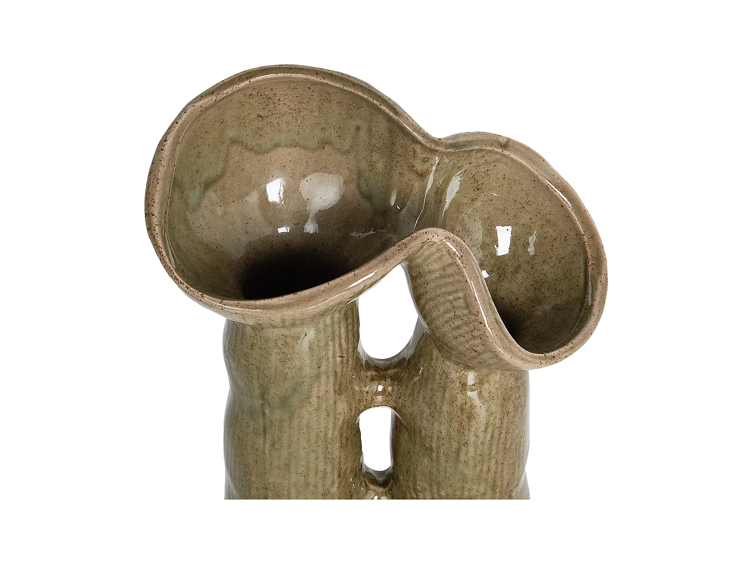 Jarrón para flores WATERPOPPY Gres 28 cm Verde