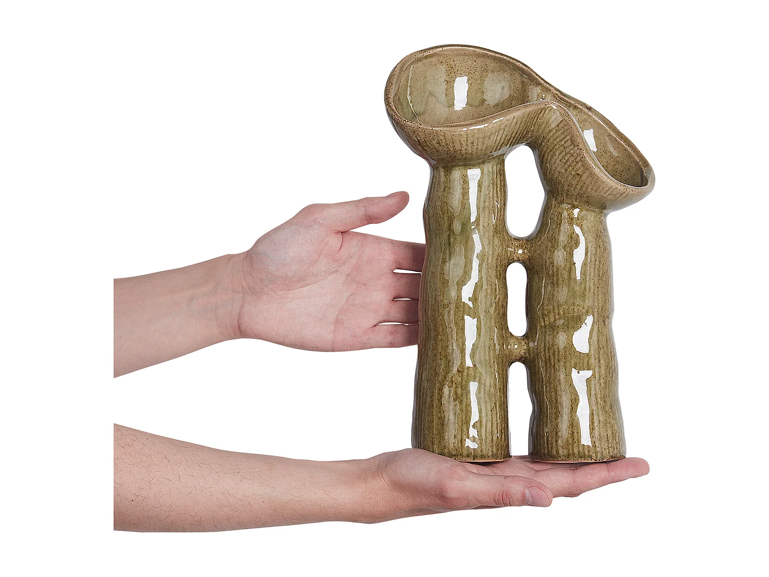 Vase à fleurs WATERPOPPY Grès 28 cm Vert