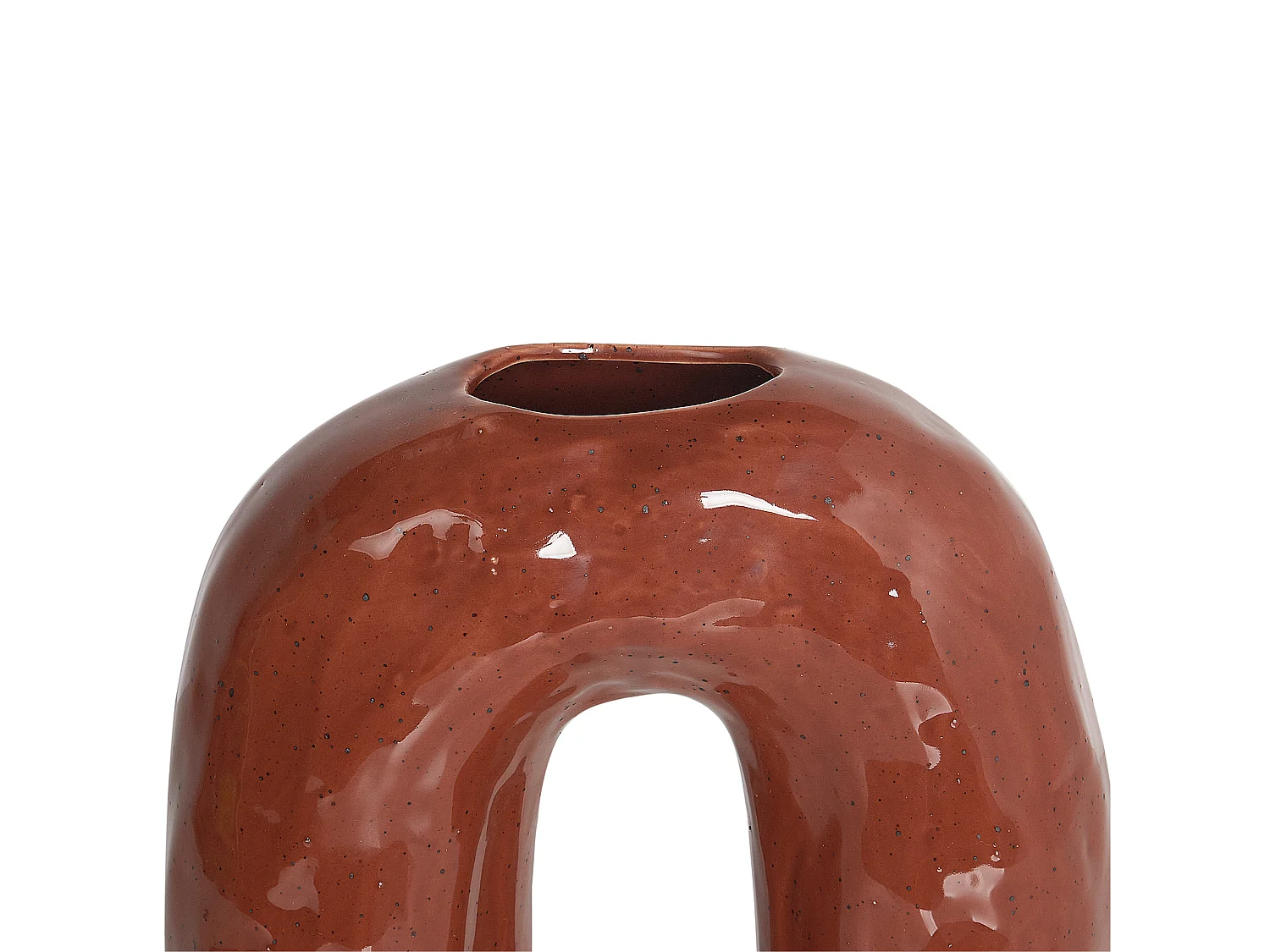 Jarrón para flores PERCH Gres 29 cm Marrón