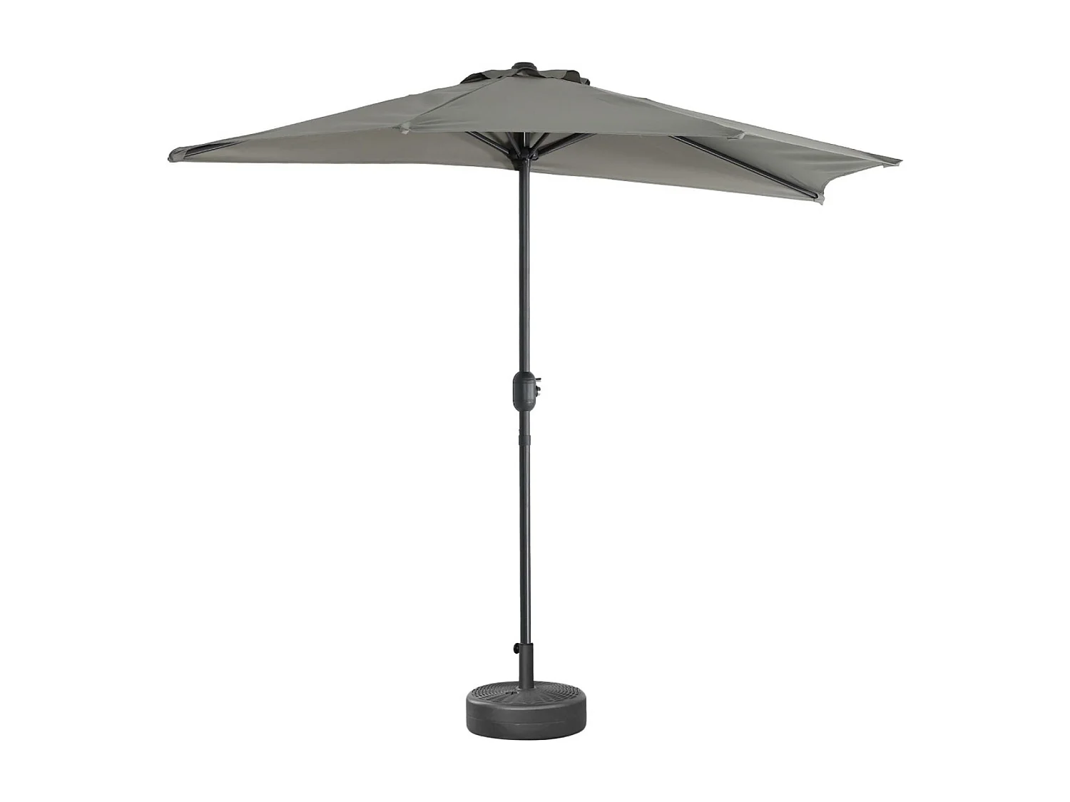 Mezzo ombrellone per balcone, 2.5m, verde kaki