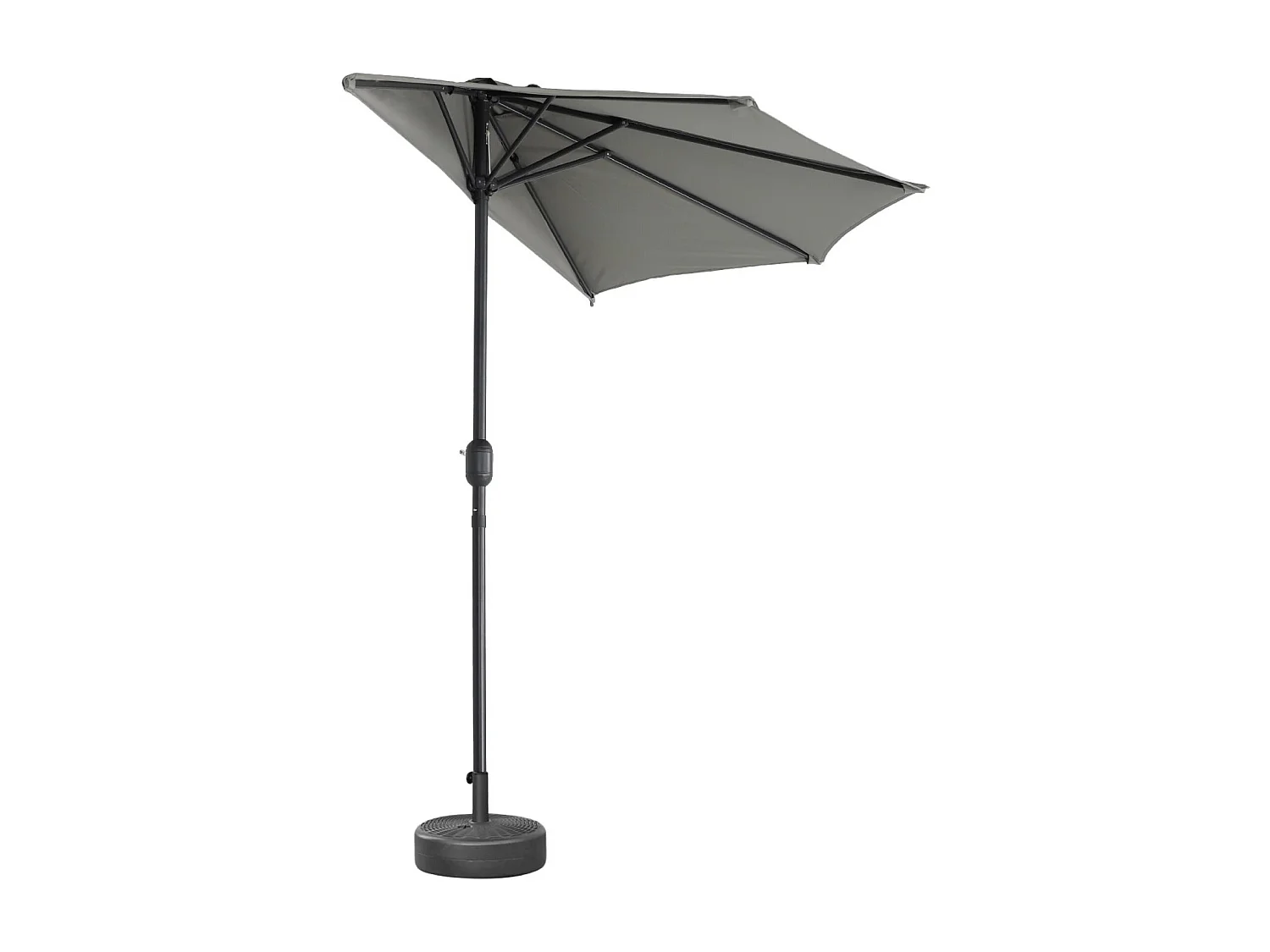 Mezzo ombrellone per balcone, 2.5m, verde kaki