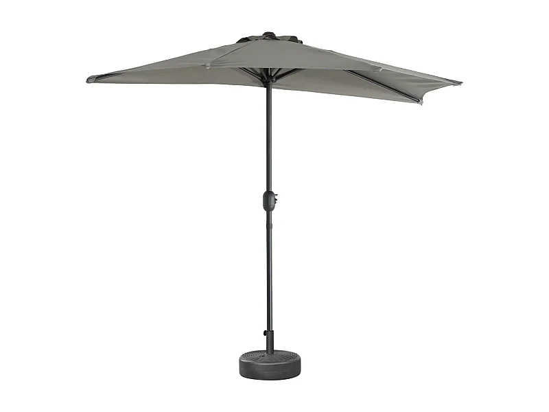 Mezzo ombrellone per balcone, 2.5m, verde kaki