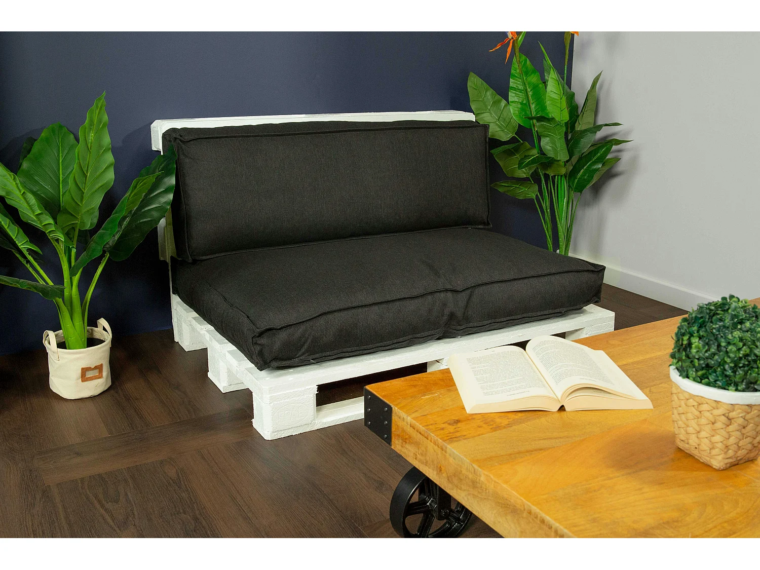 Coussin de palette noir