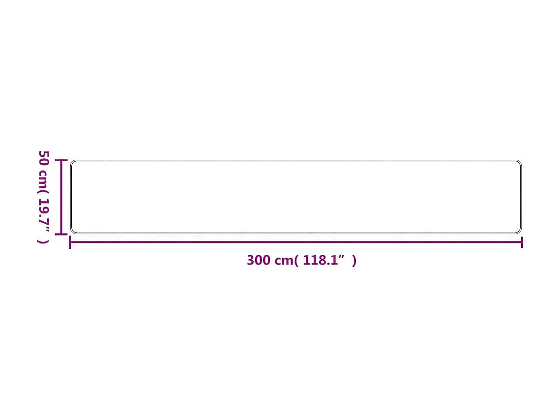 Tapete/passadeira 50x300 cm aspeto sisal antracite