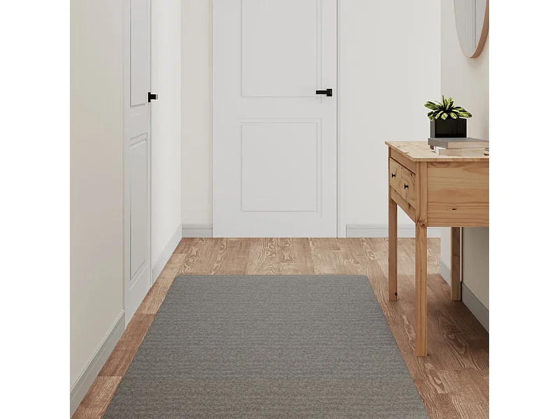 Alfombra de pasillo gris 80x180 cm