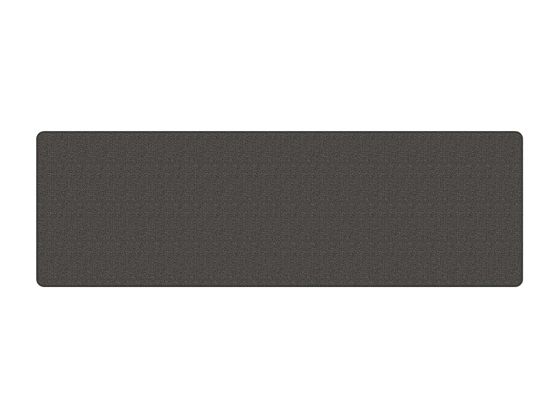 Tapis de couloir aspect sisal anthracite 80x250 cm
