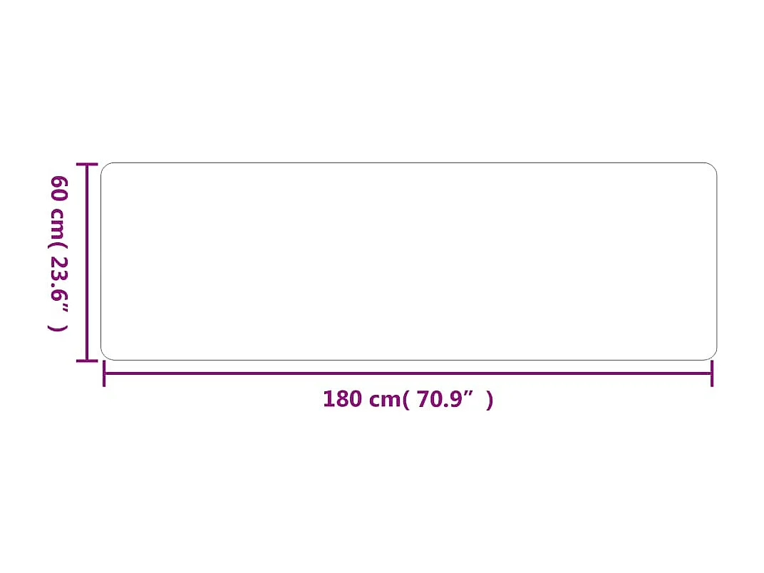 Tapis de couloir anthracite 60x180 cm