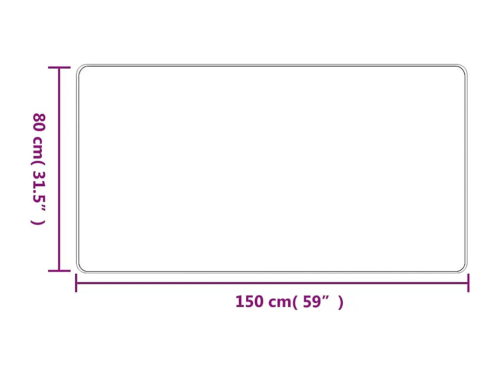 Tapete/passadeira 80x150 cm aspeto sisal antracite