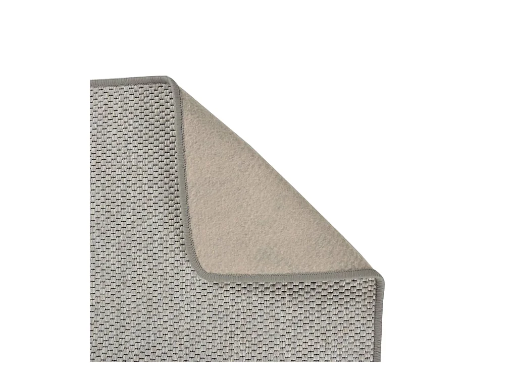 Alfombra de pasillo con aspecto de sisal gris taupe 80x200 cm