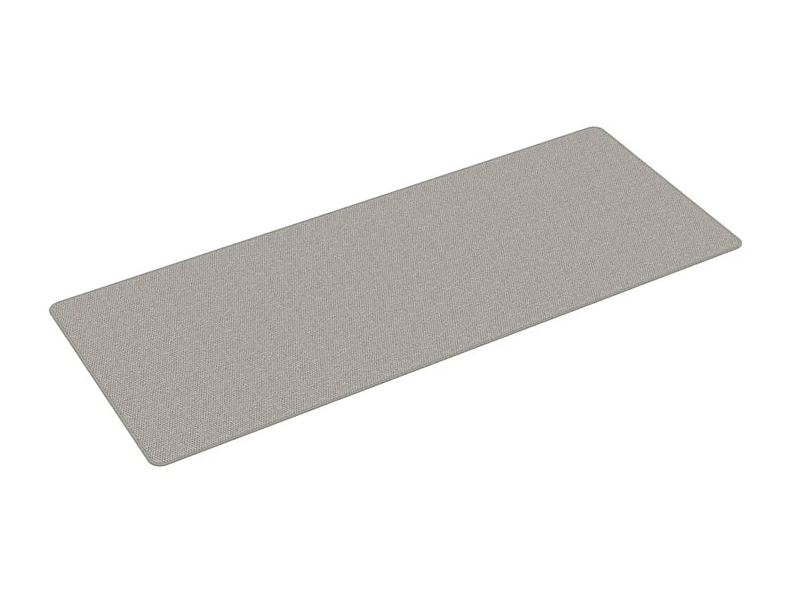 Tapete/passadeira 80x200 cm aspeto sisal cinzento-acastanhado