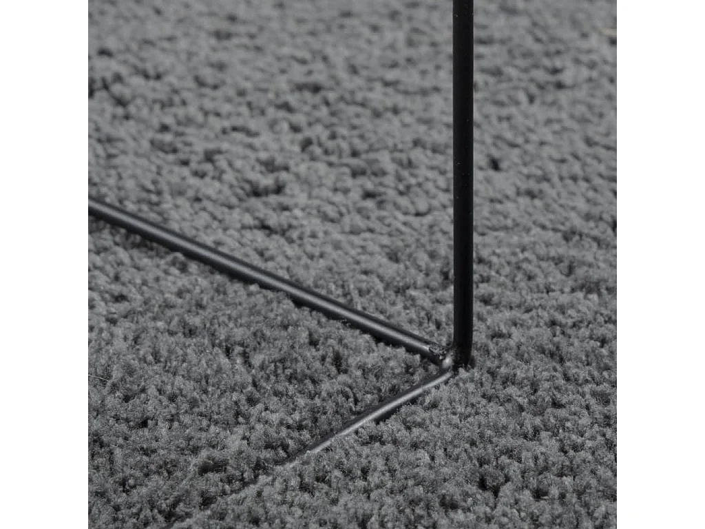 Tapis à poils courts anthracite 140x200 cm