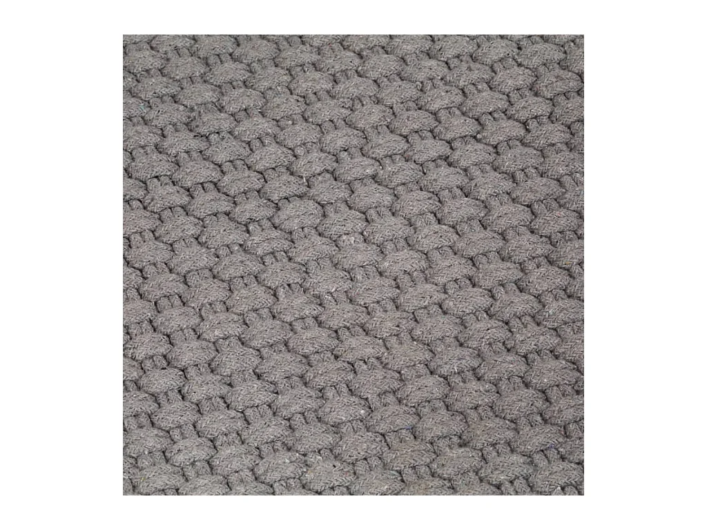 Alfombra rectangular algodón gris 120x180 cm