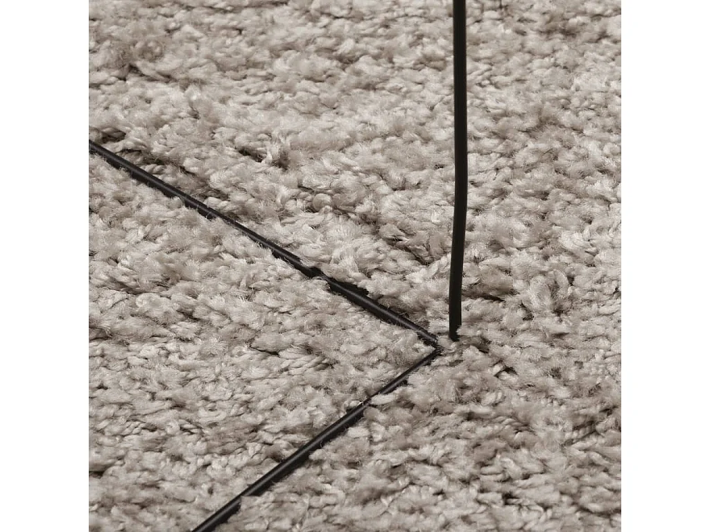 Tapis shaggy à poils longs moderne beige 200x280 cm