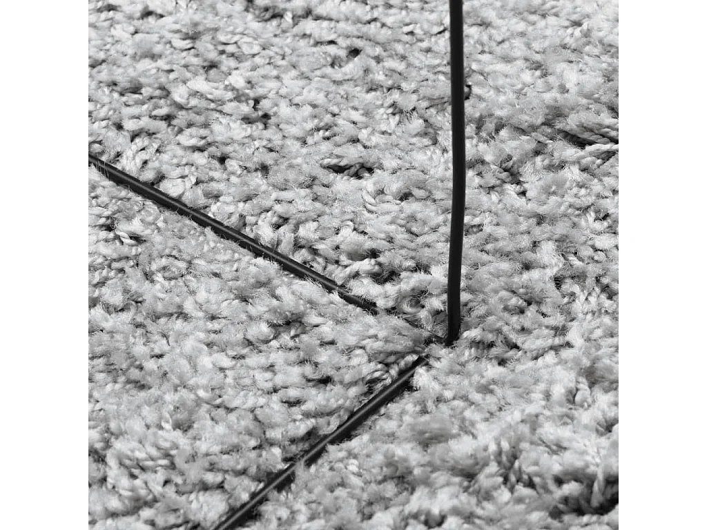 Tapis shaggy à poils longs moderne gris 240x340 cm