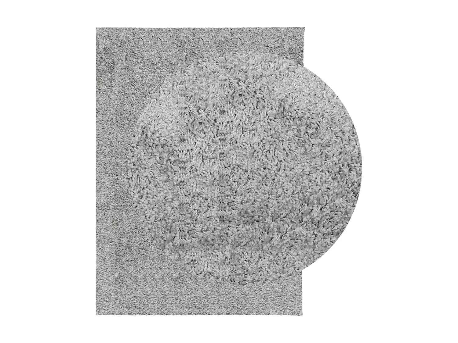 Tapete shaggy de pelo alto 240x340 cm cinzento