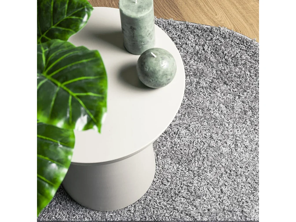 Tapete shaggy de pelo alto 240x340 cm cinzento