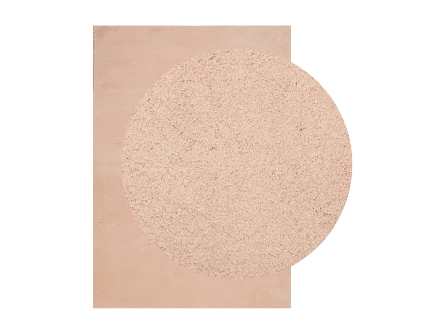 Tapete de pelo curto macio e lavável 160x230 cm rosa-pálido