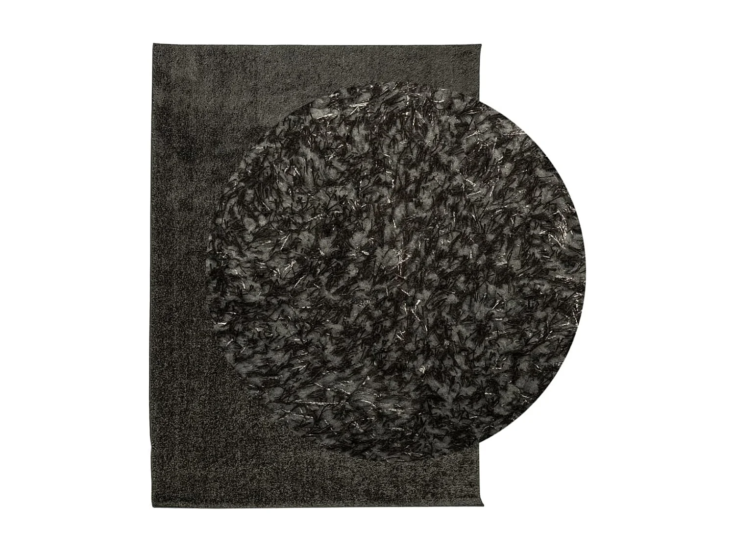 Tapete de pelo alto com aspeto brilhante 200x280 cm antracite