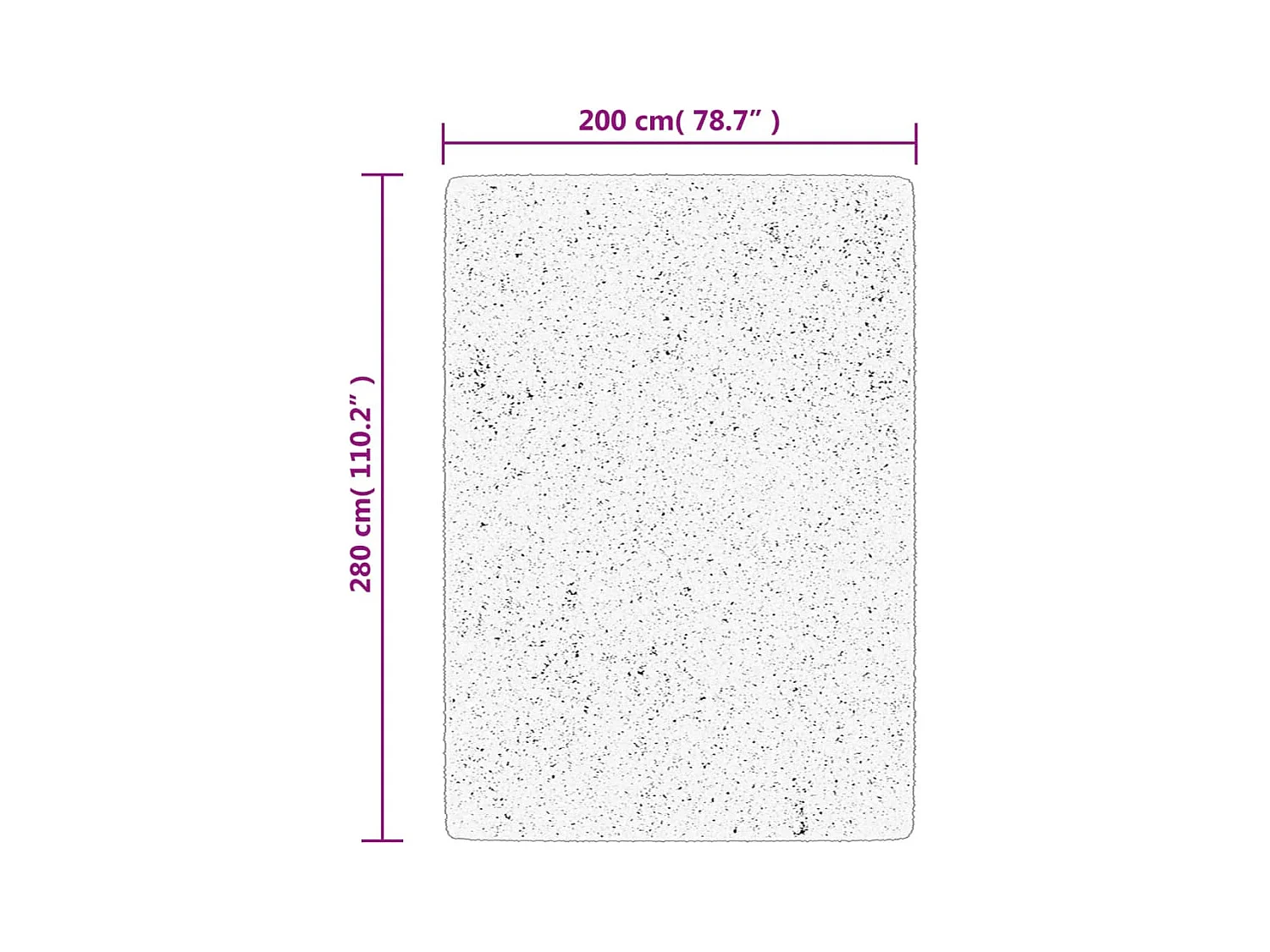 Tapete de pelo alto com aspeto brilhante 200x280 cm antracite