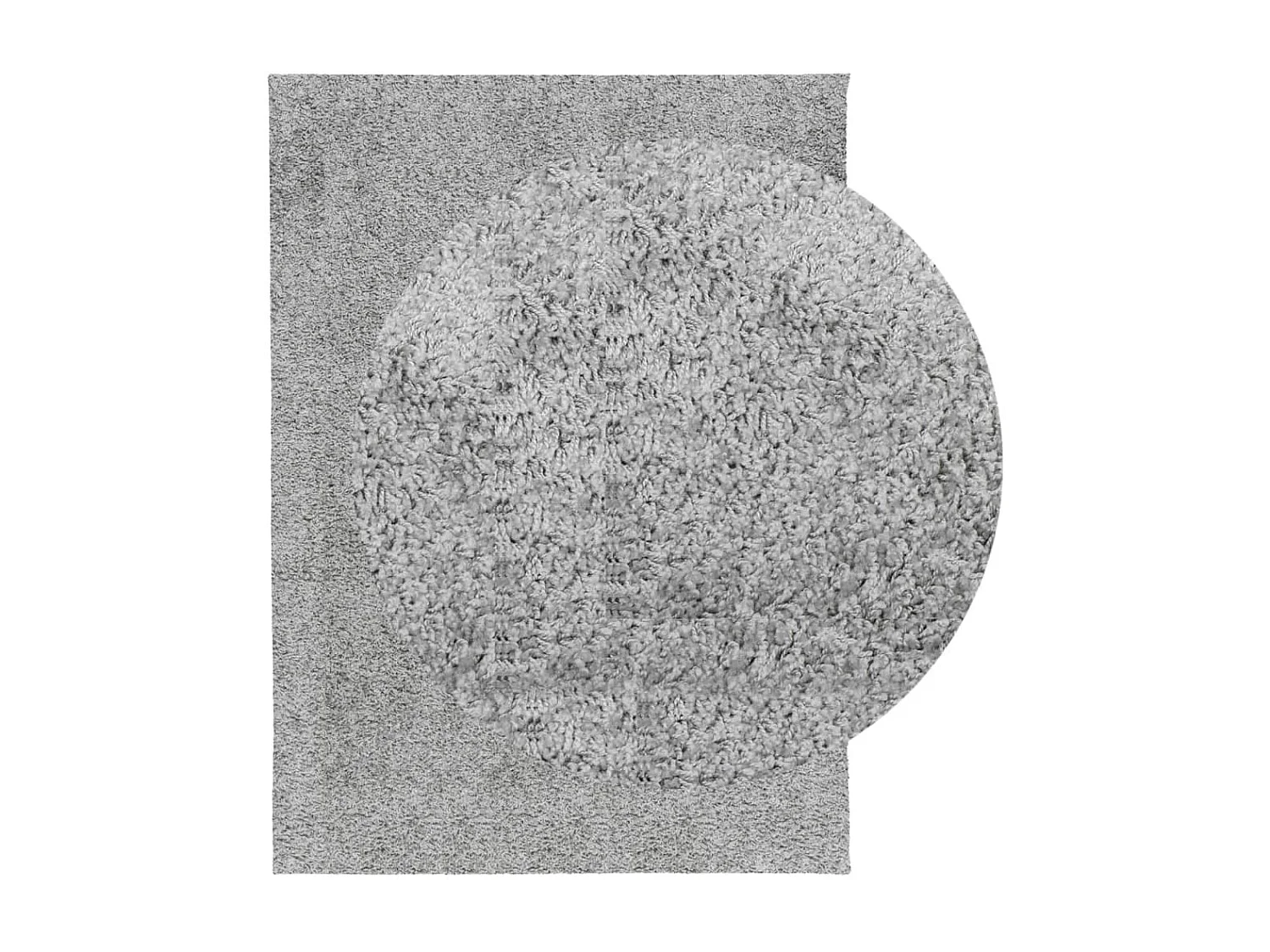 Tapis shaggy à poils longs moderne gris 140x200 cm