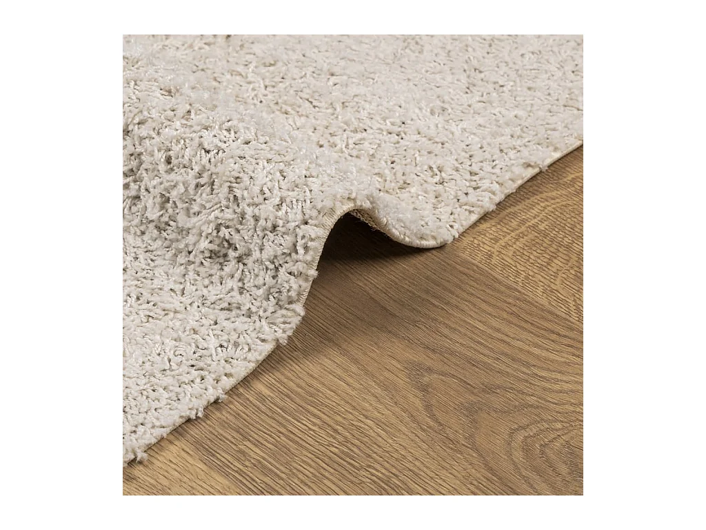 Alfombra de pelo largo moderna crema 100x200 cm