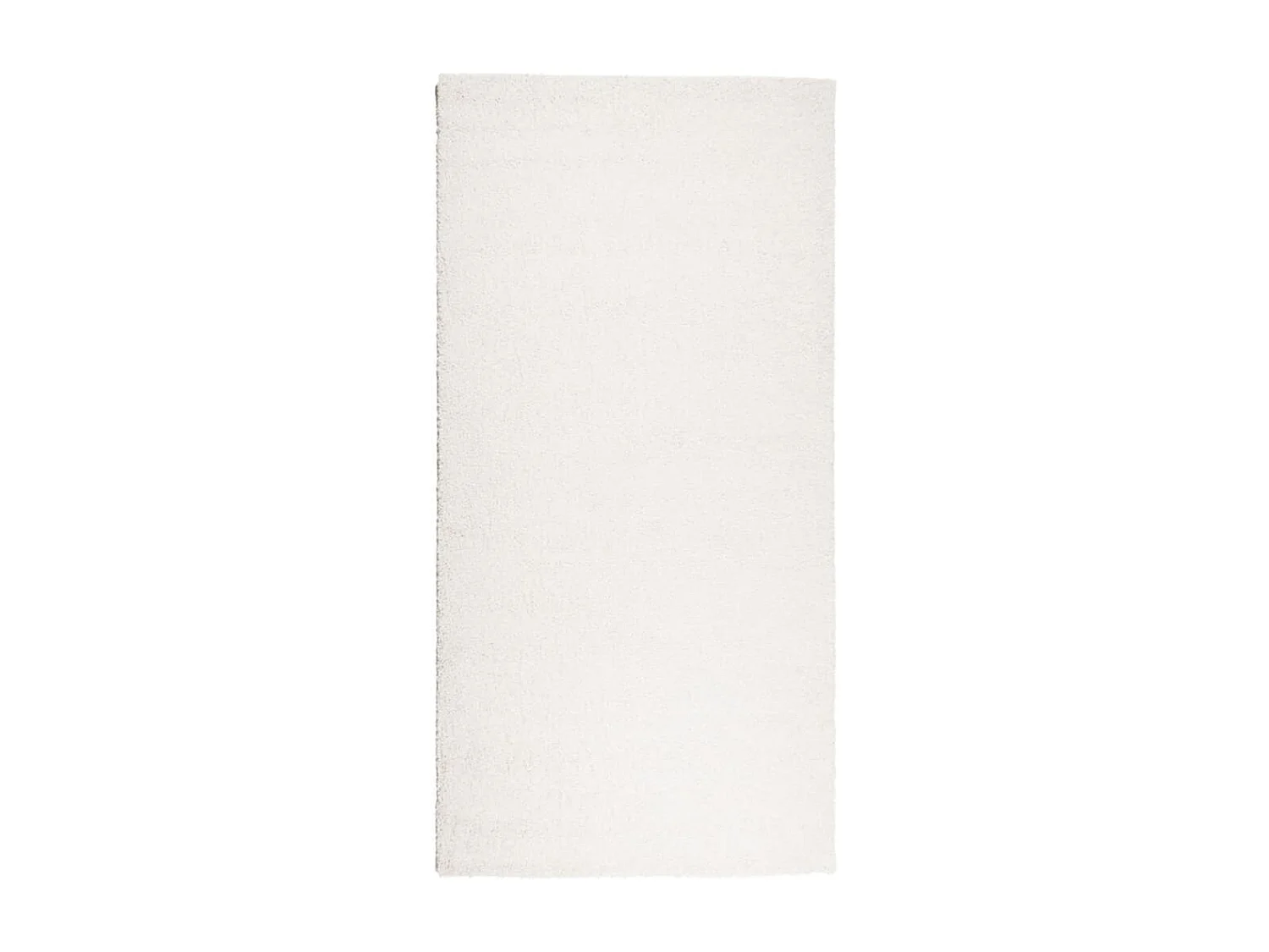 Alfombra de pelo largo moderna crema 100x200 cm