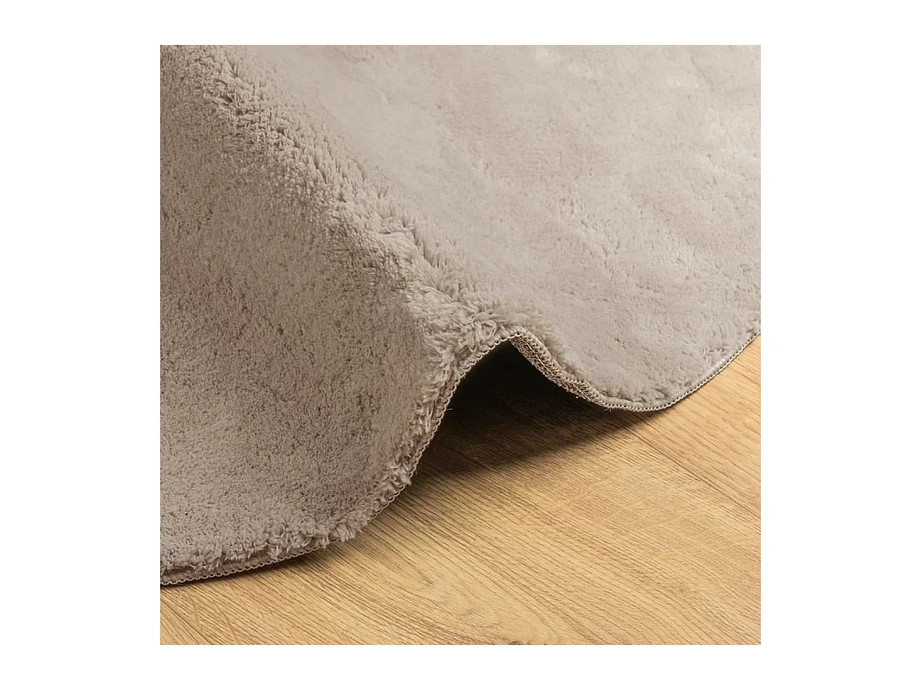Alfombra de pelo corto suave lavable HUARTE arena Ø 160 cm