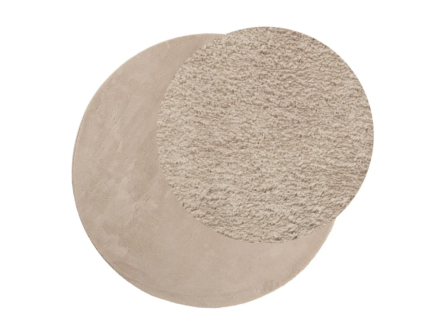 Tapis à poils courts doux et lavable sable ø 160 cm