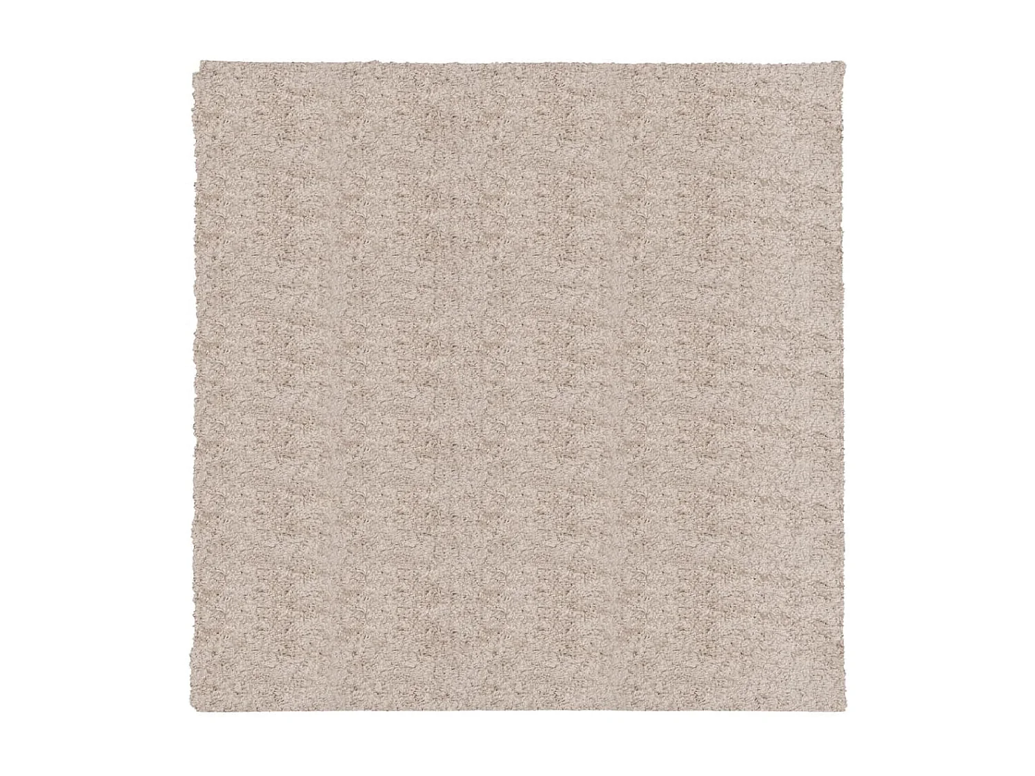 Tapis shaggy à poils longs moderne beige 120x120 cm