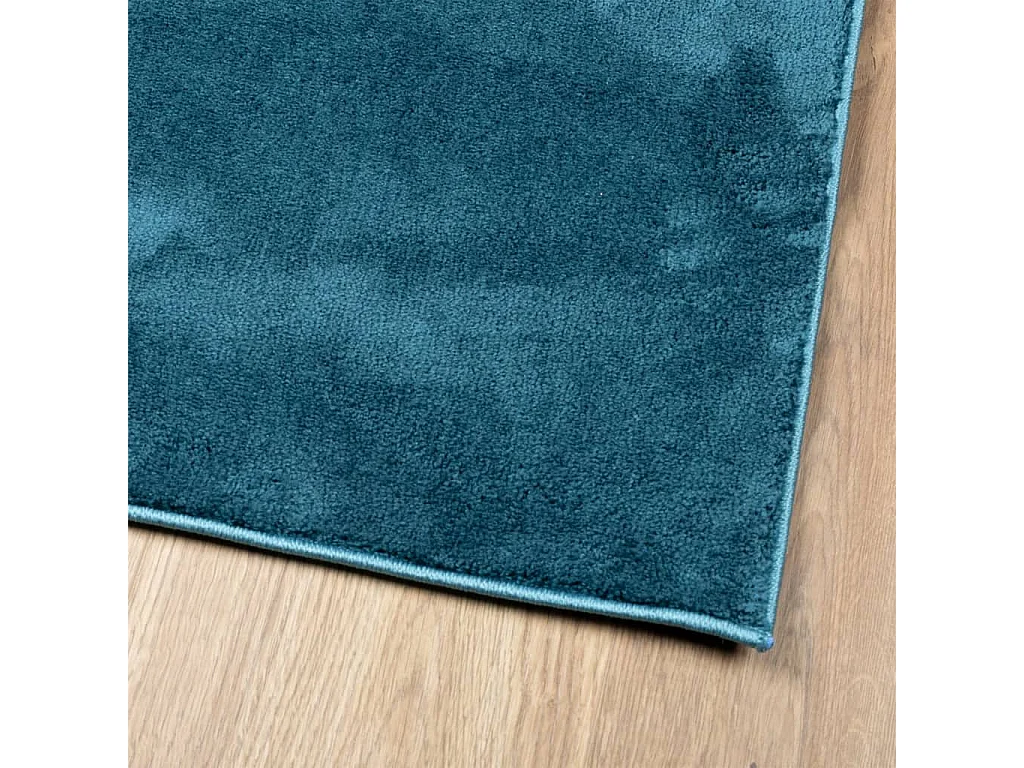 Tapis à poils courts turquoise 240x240 cm