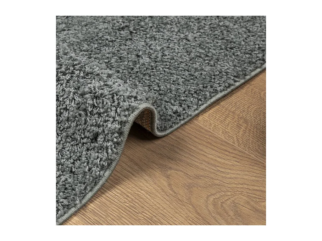 Tapis shaggy à poils longs moderne vert 80x150 cm
