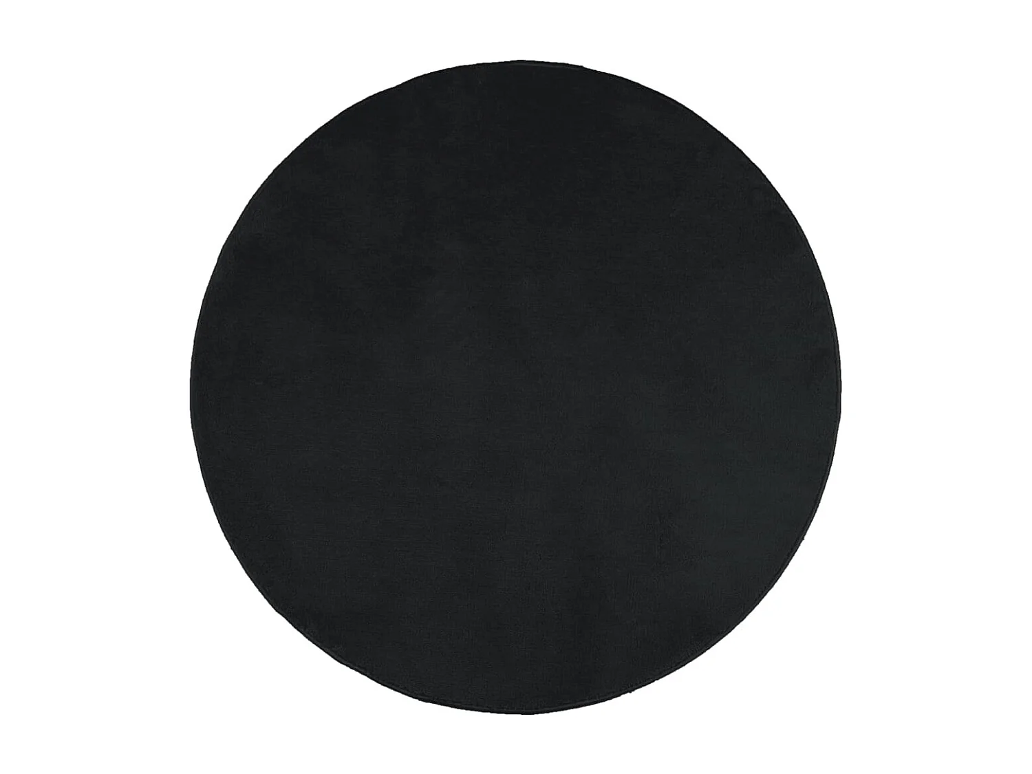 Tapis à poils courts noir ø 160 cm