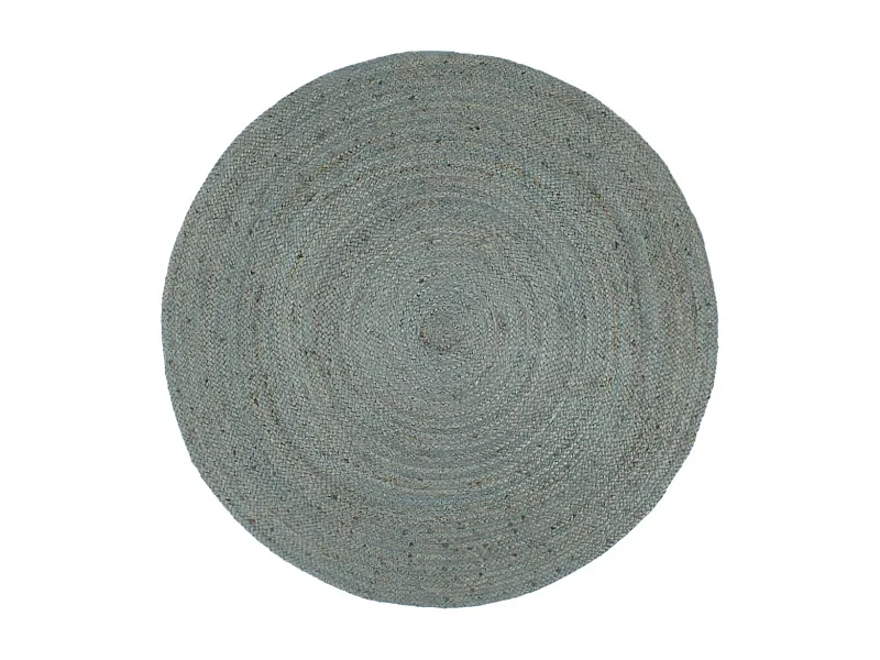Tapis fait à la main jute rond 240 cm vert olive